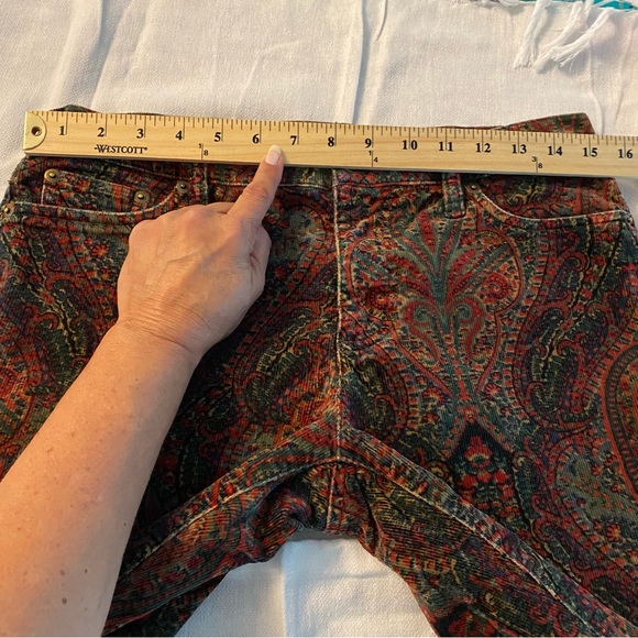Lauren Ralph Lauren pants corduroy paisley SZ 6 P. NWOT - Picture 6 of 11